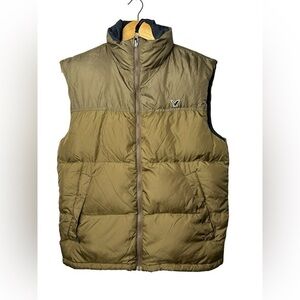 Vintage y2k American Eagle Puffer Vest Men’s Small Zip Front Logo Lined